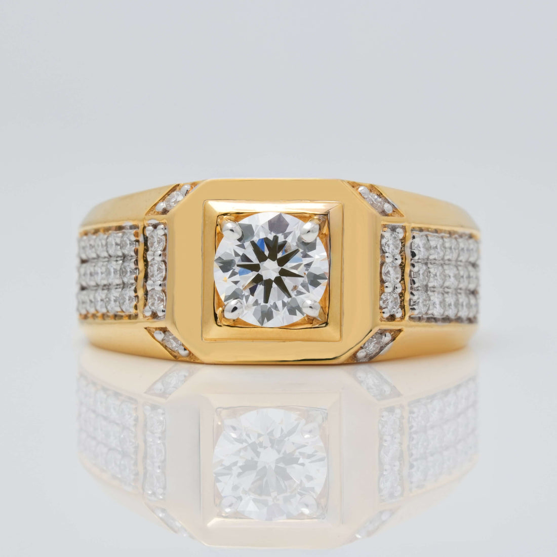 Beckham Luxe Diamond Solitaire Men's Engagement Ring