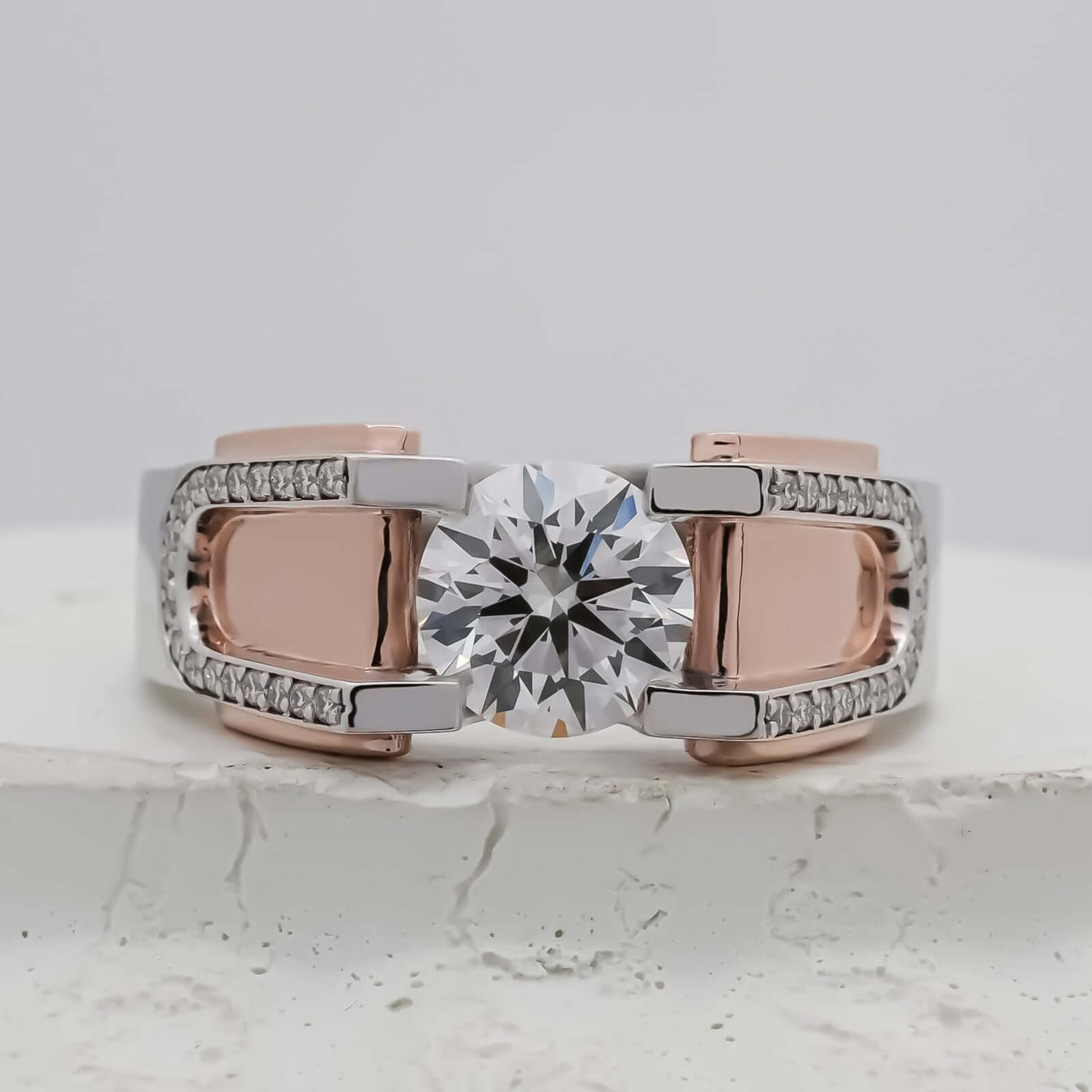 Holycome Iced Hip-Hop Men's Diamond Wedding Ring