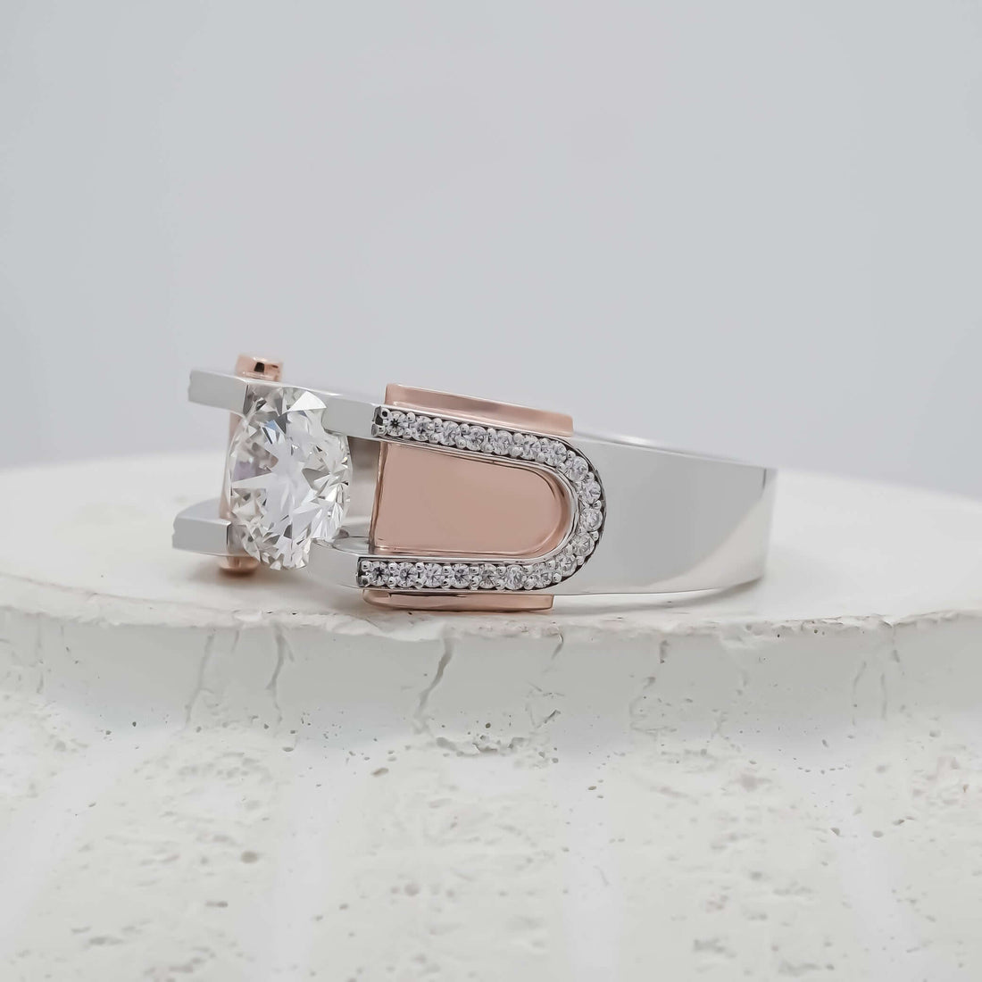 Holycome Iced Hip-Hop Men's Diamond Wedding Ring