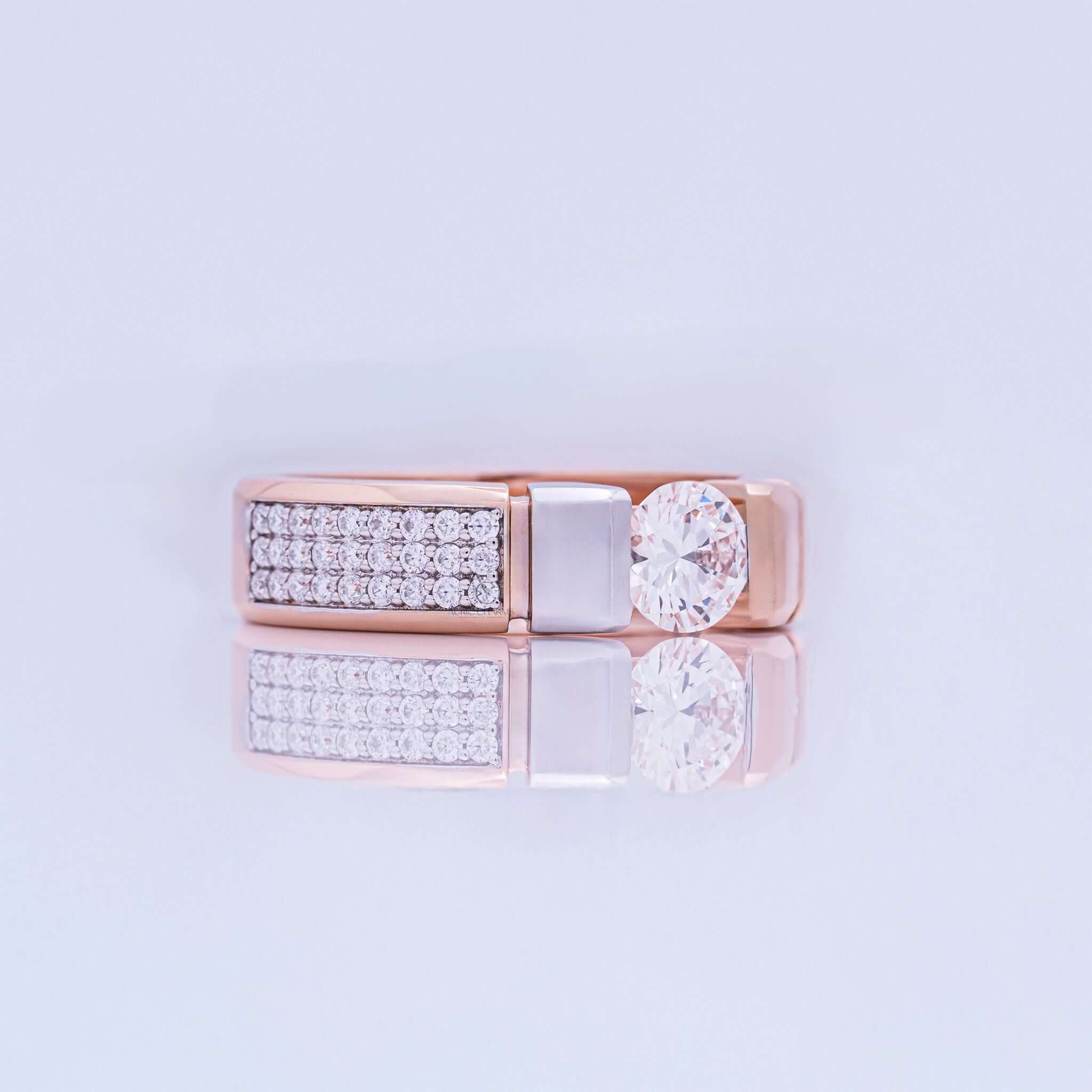 Westwood Duo-Tone Diamond Ring in Rose Gold