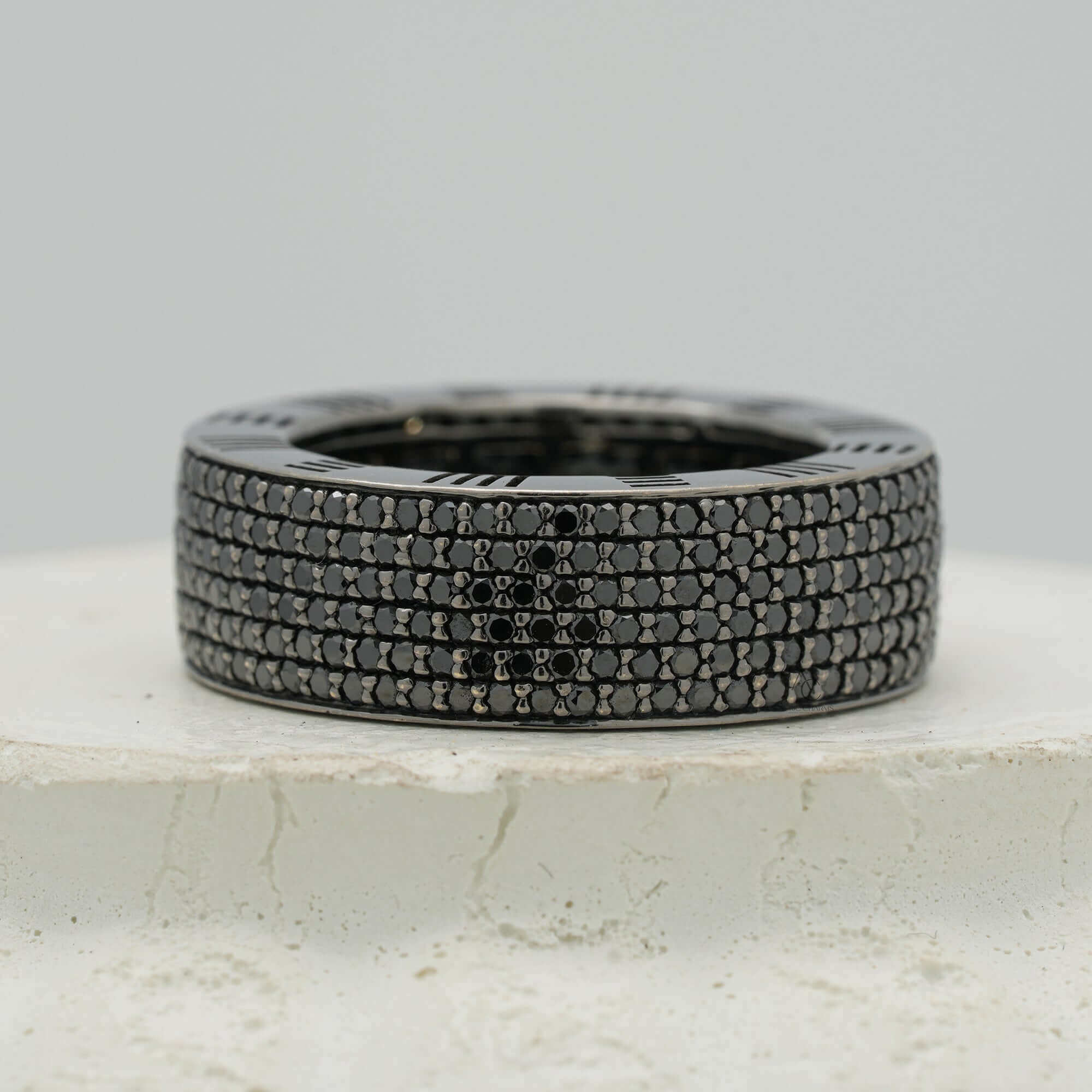 Nero Black Diamond Eternity Ring for Men