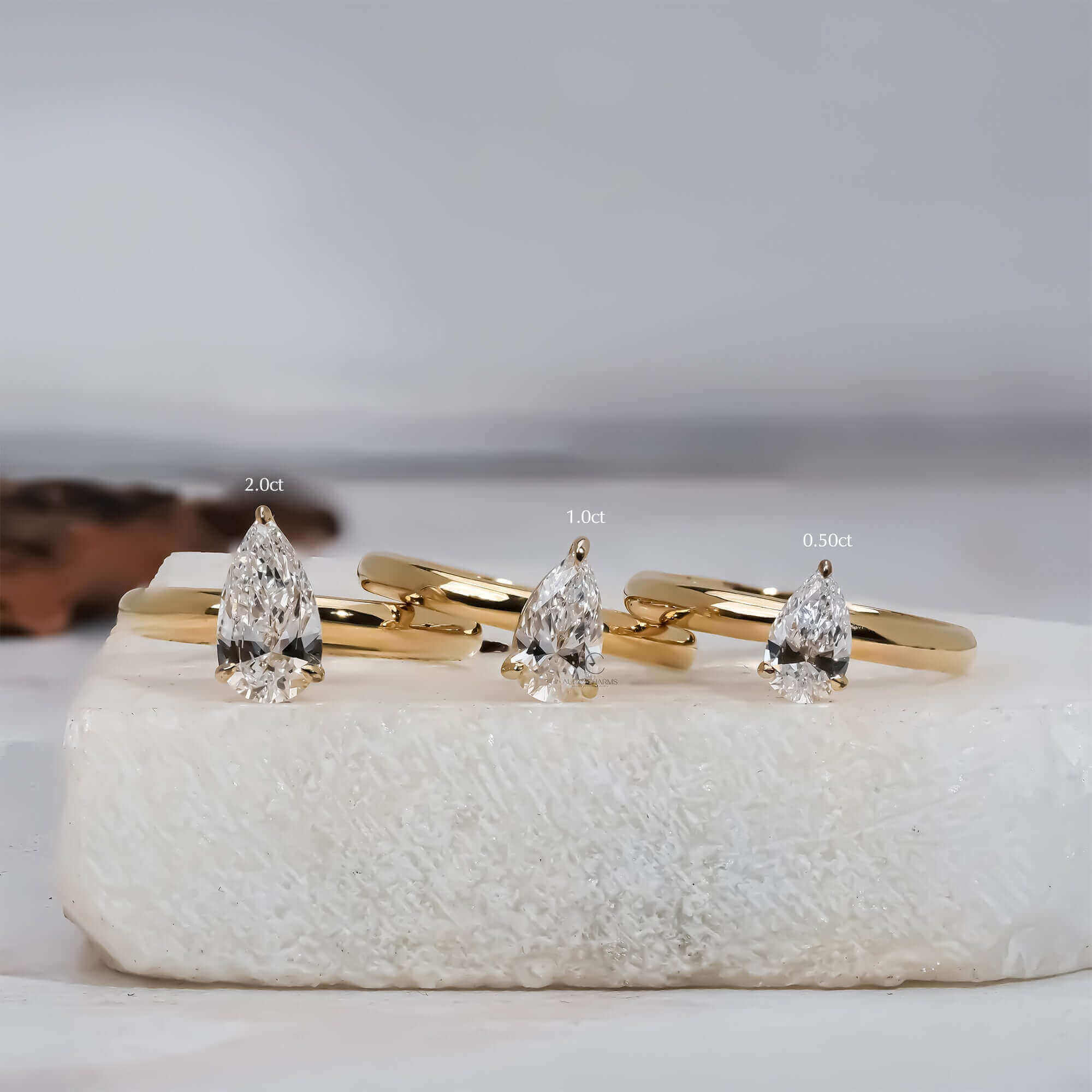 Pear Shaped Lab-Grown Diamond Solitaire Engagement Ring – Elegant and Timeless