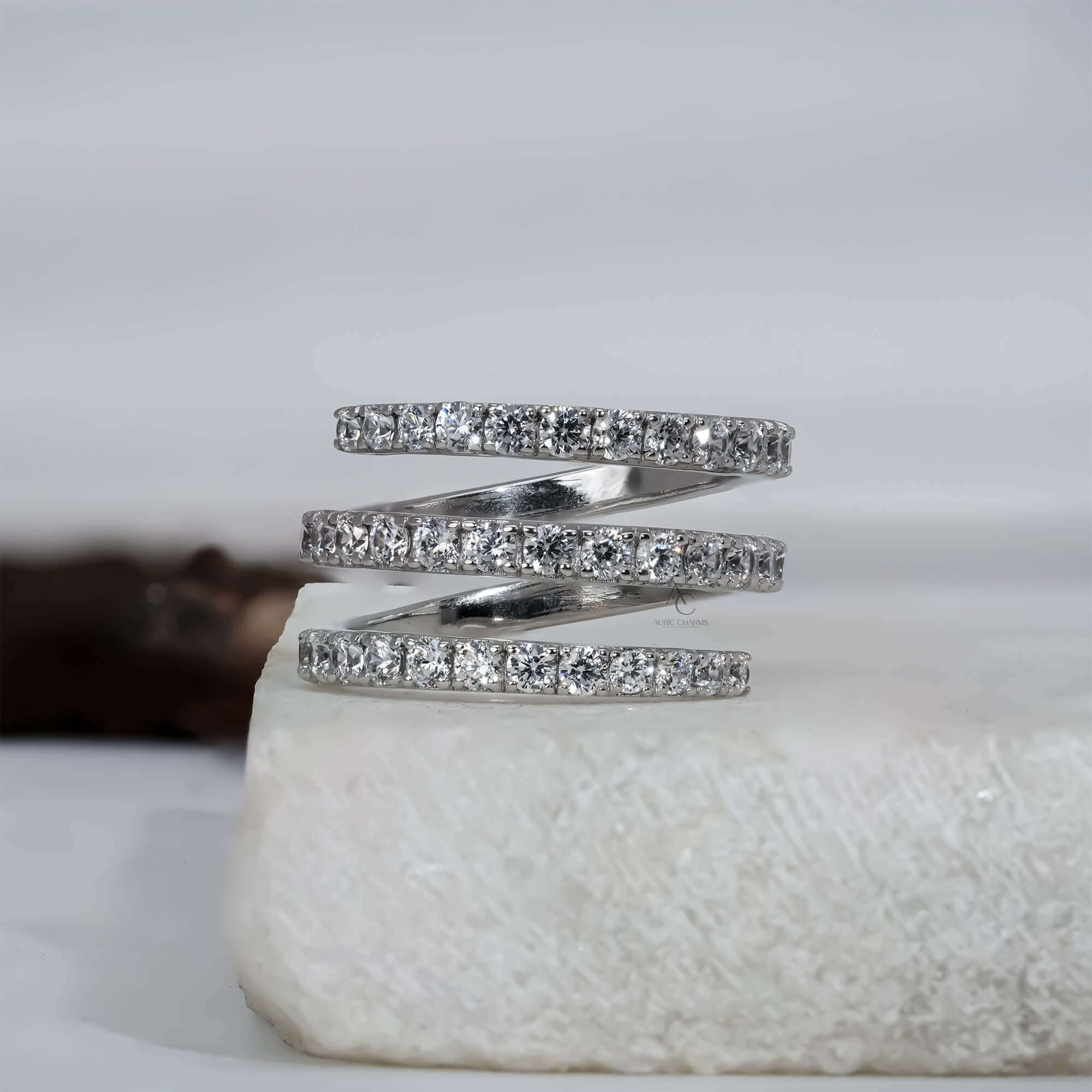 Monroe Spiral Curl Lab-Grown Diamond Ring