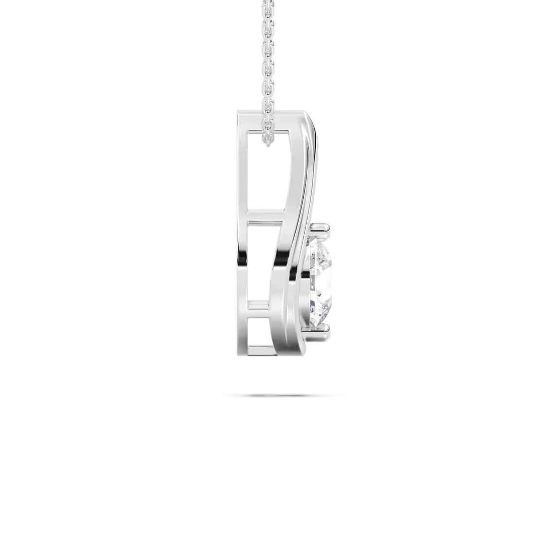 Giselle Teardrop Solitaire Diamond Pendant Necklace