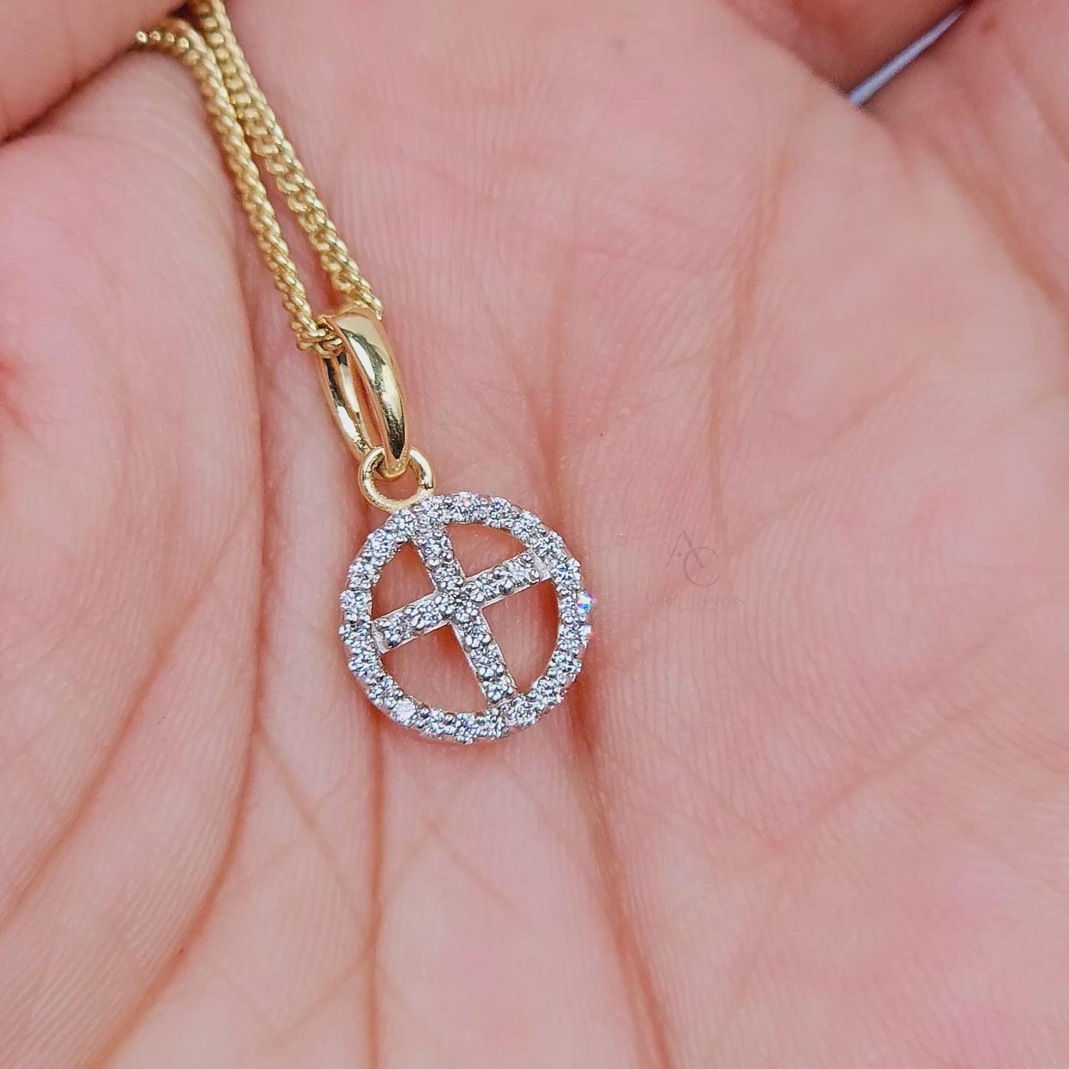 Cross Diamond Watch Charm