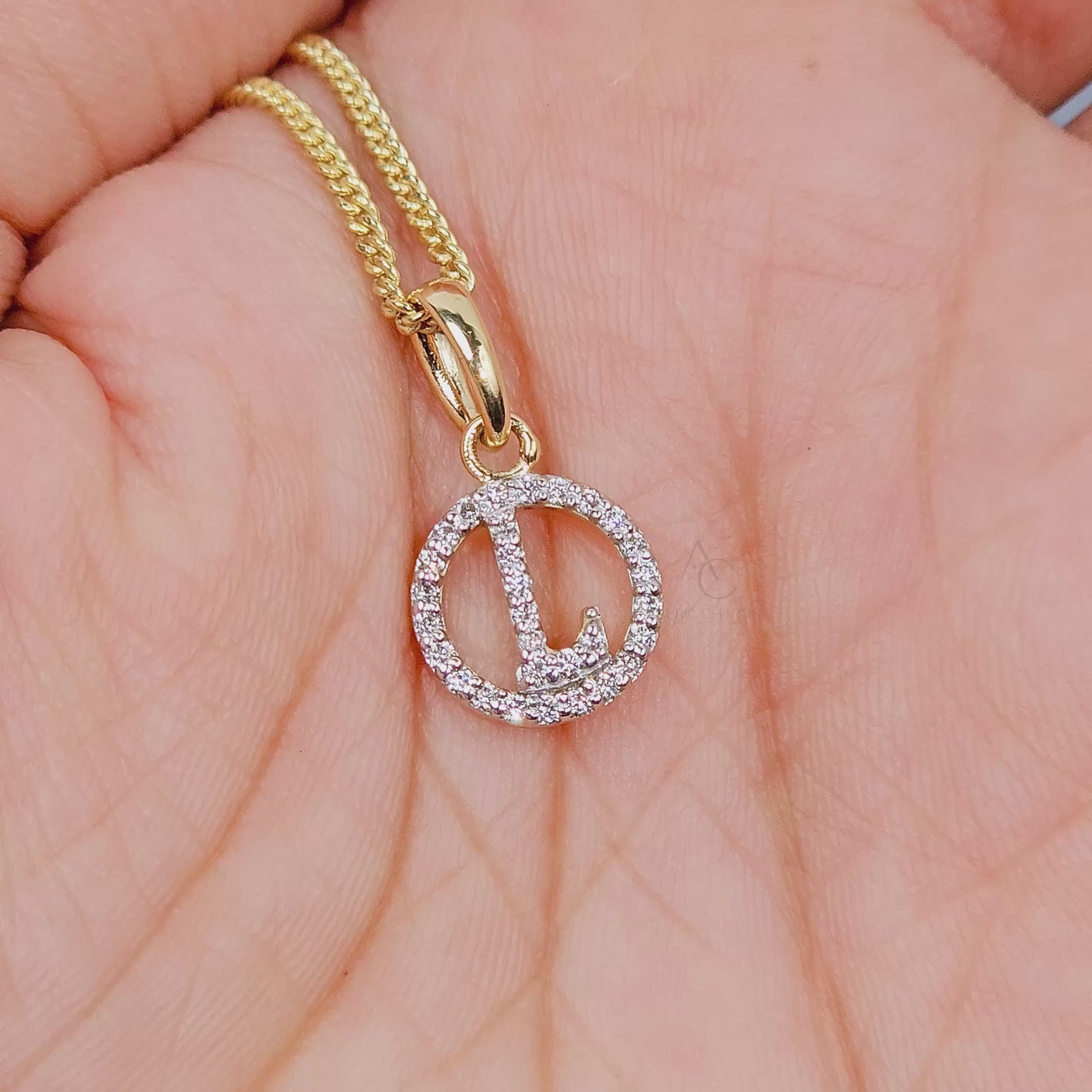 Custom Letter Diamond Watch Charm