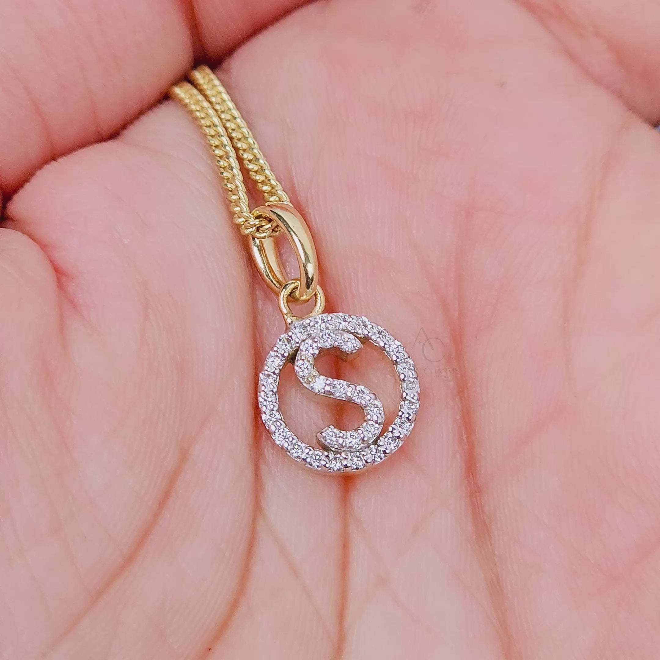 Custom Letter Diamond Watch Charm