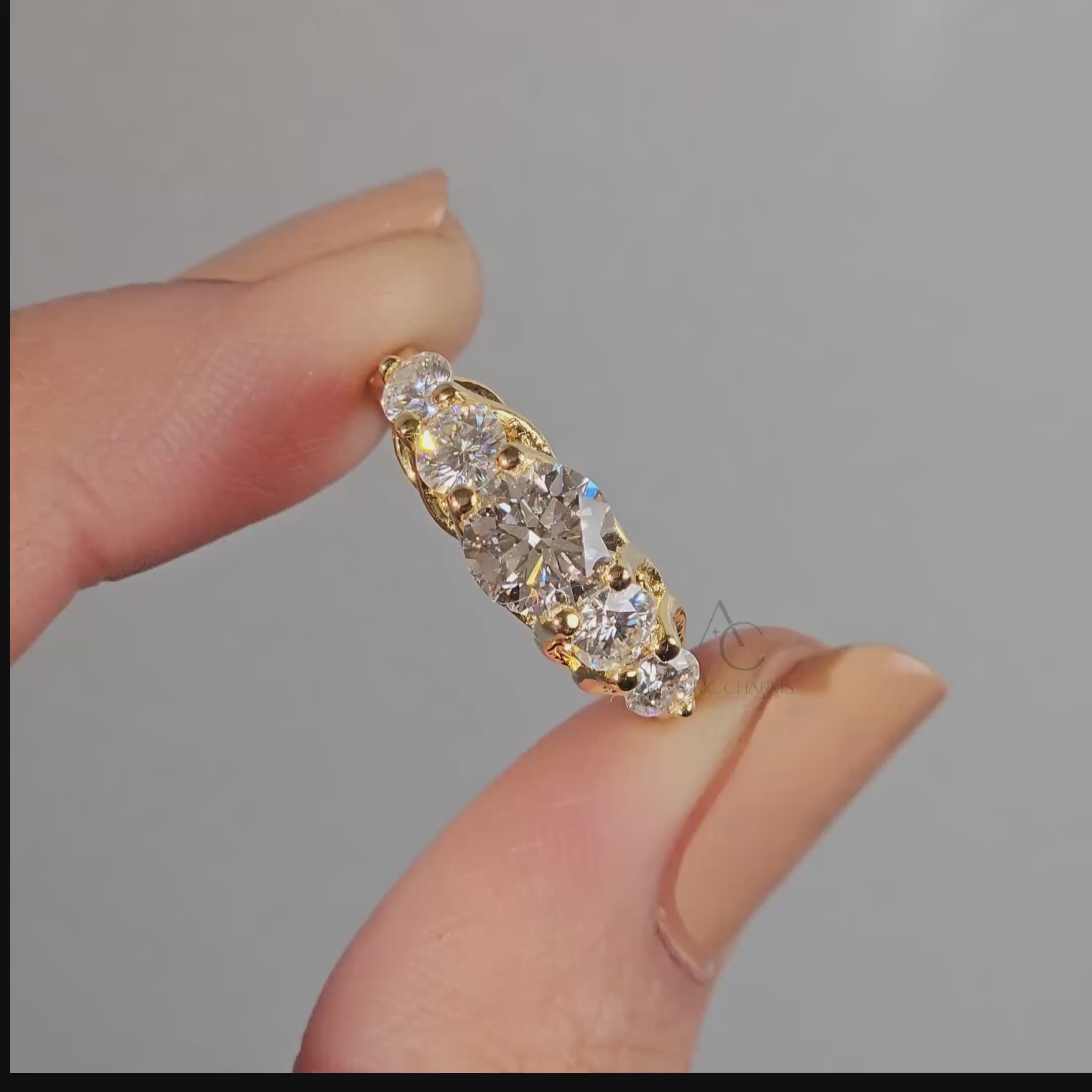 Elaria Five-Stone Brilliant Lab Diamond Ring