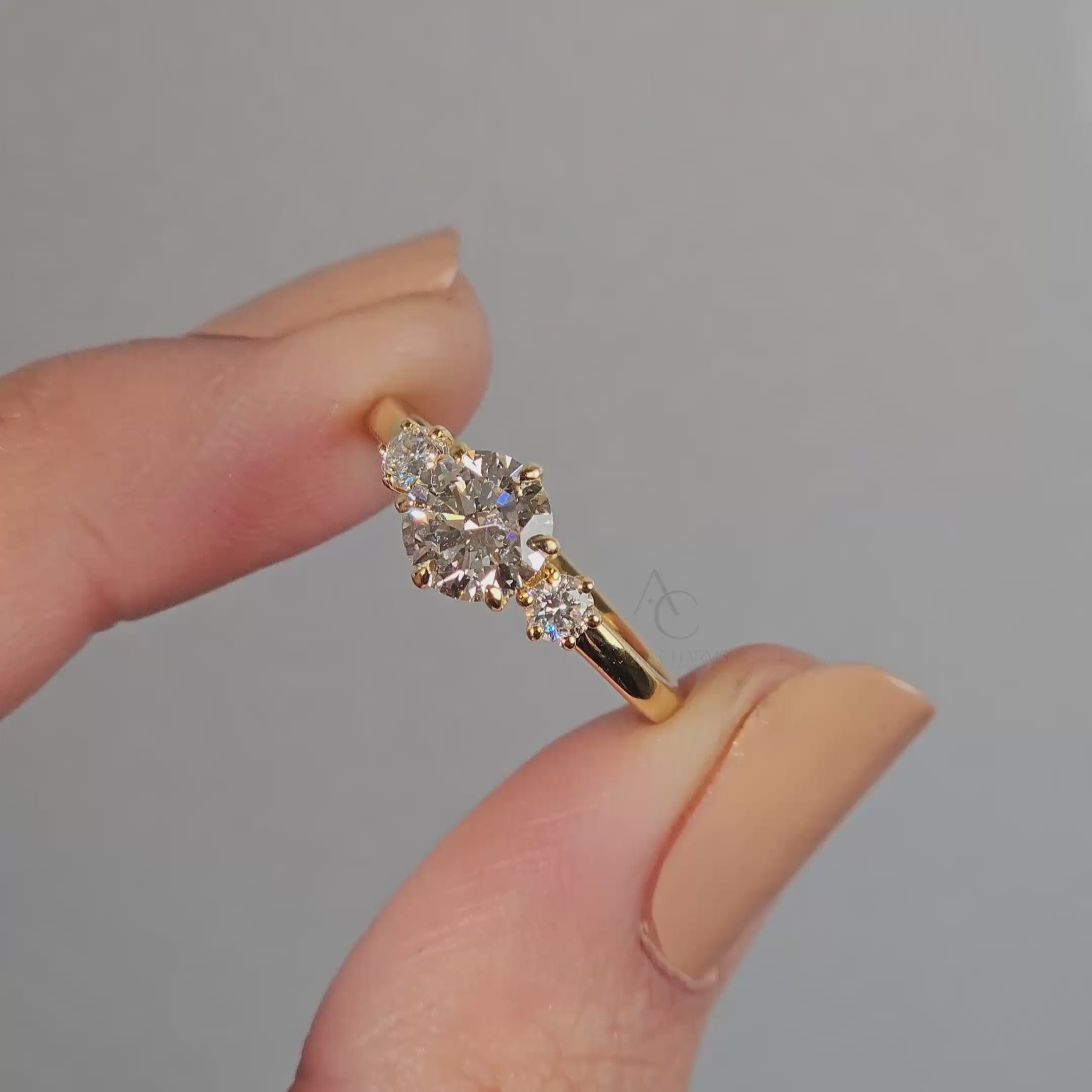 Triluna Three-Stone Lab-Grown Diamond Ring