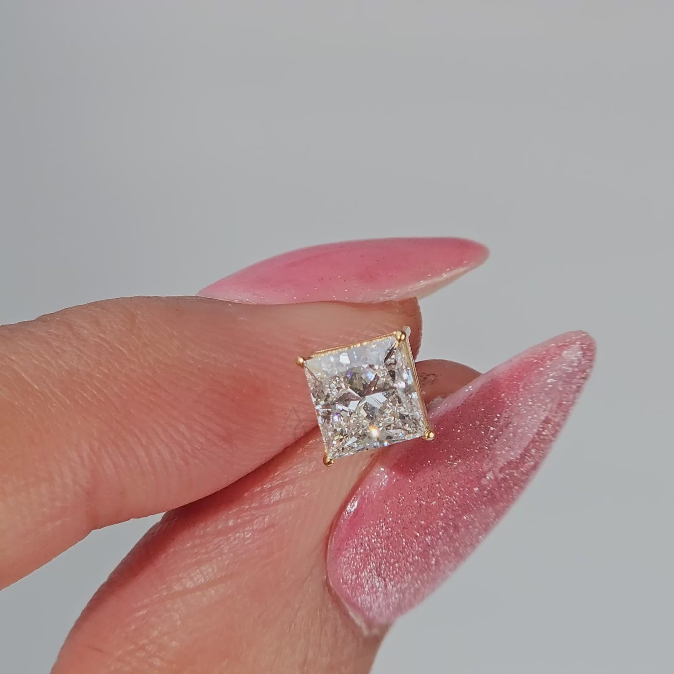 Monroe Princess Cut Lab Diamond Stud Earrings