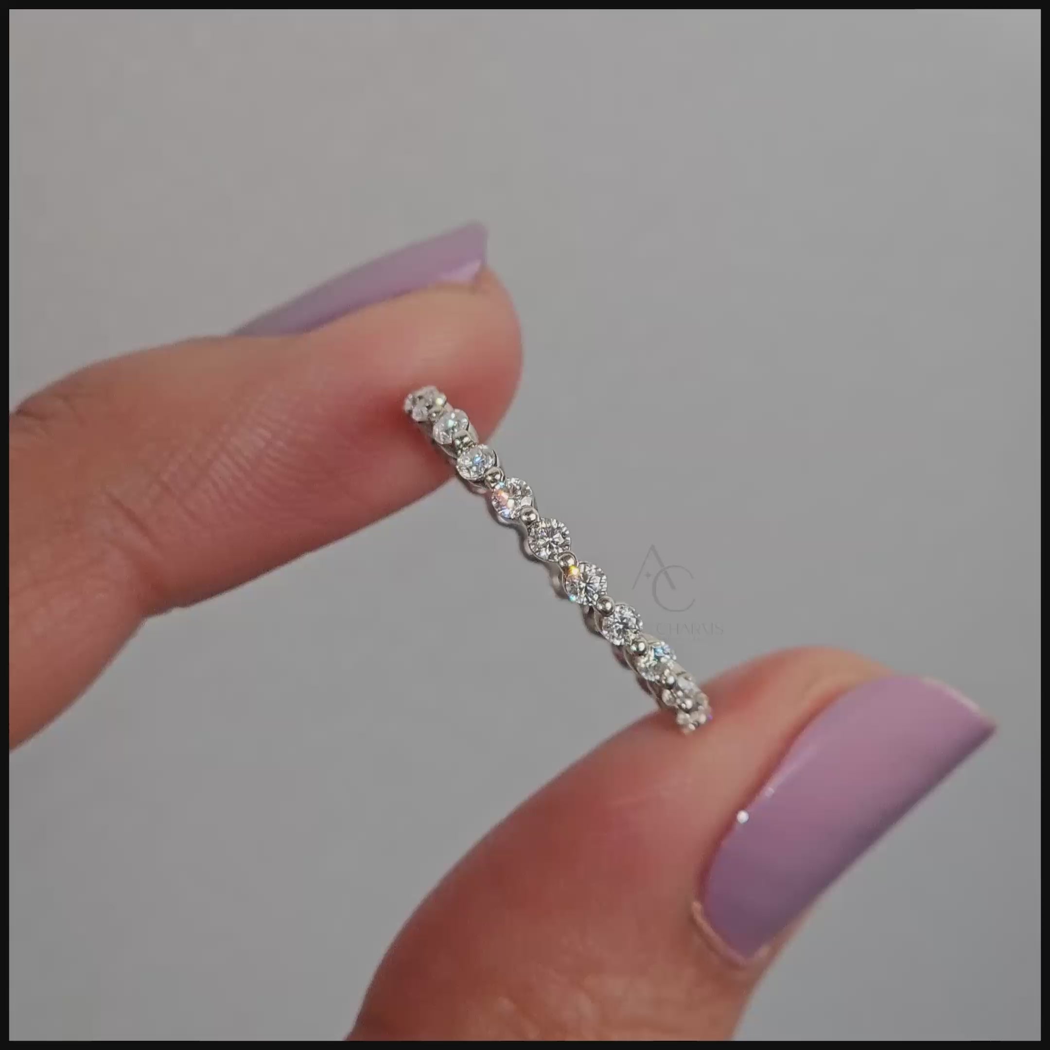 Gisele Floating Bubble Eternity Diamond Band