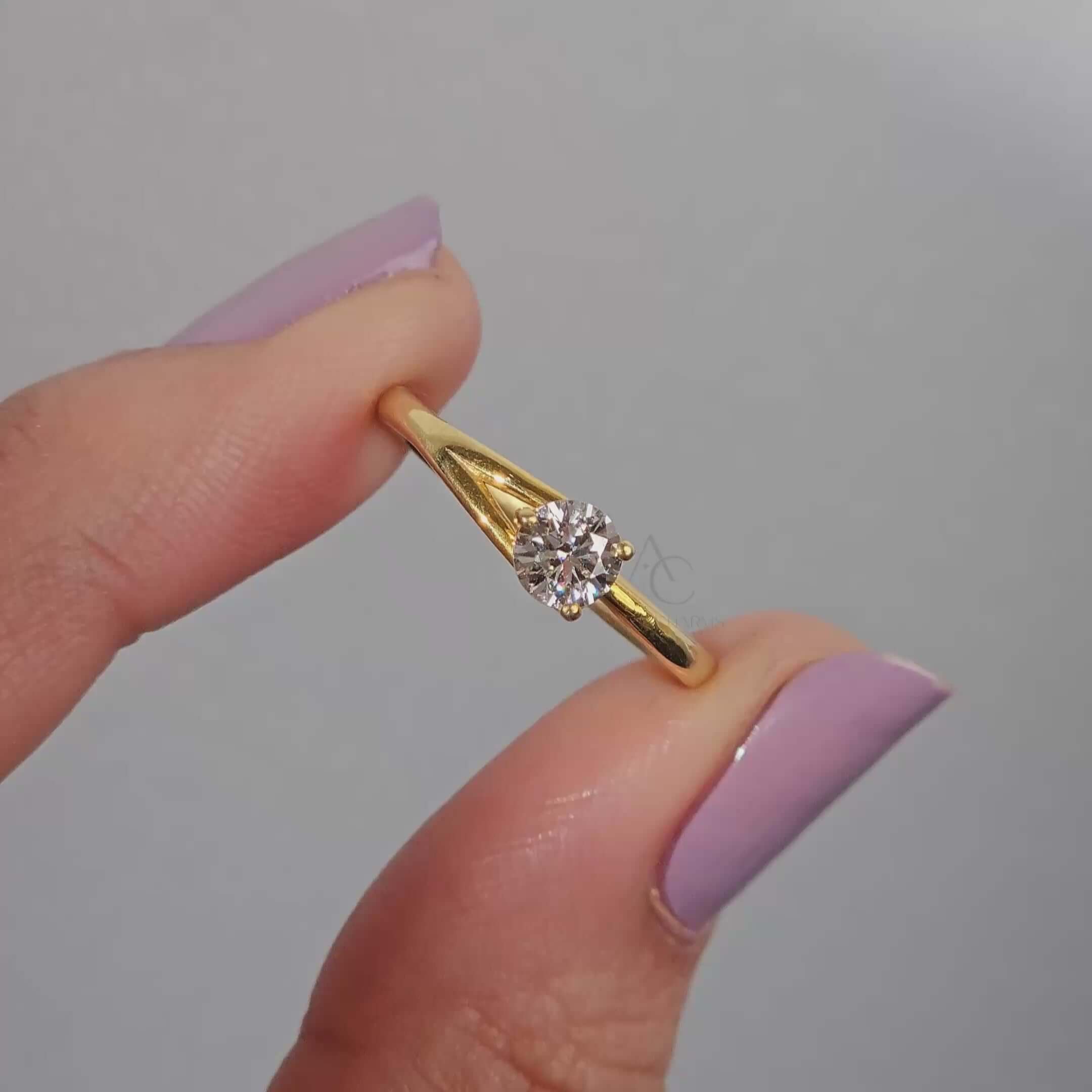 Ievy Serene Sparkler Lab-Grown Bridal Solitaire Ring