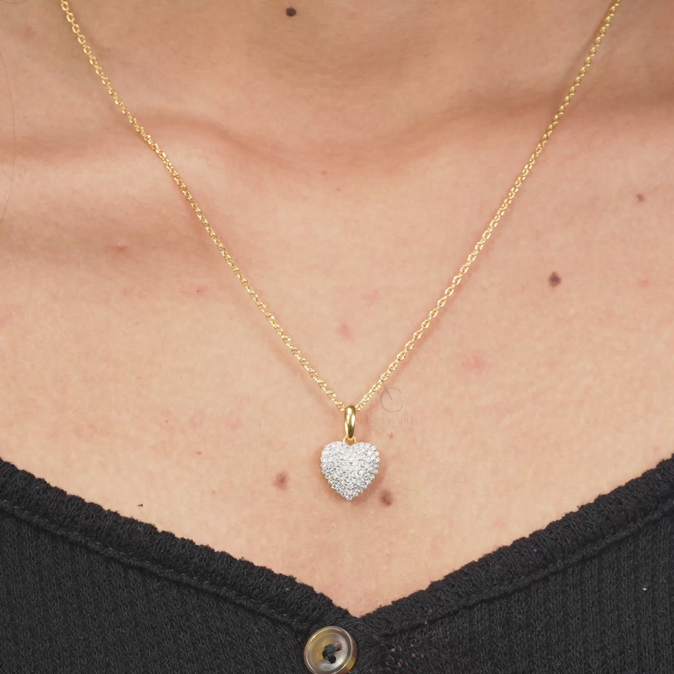 Pavé Heart Diamond Pendant
