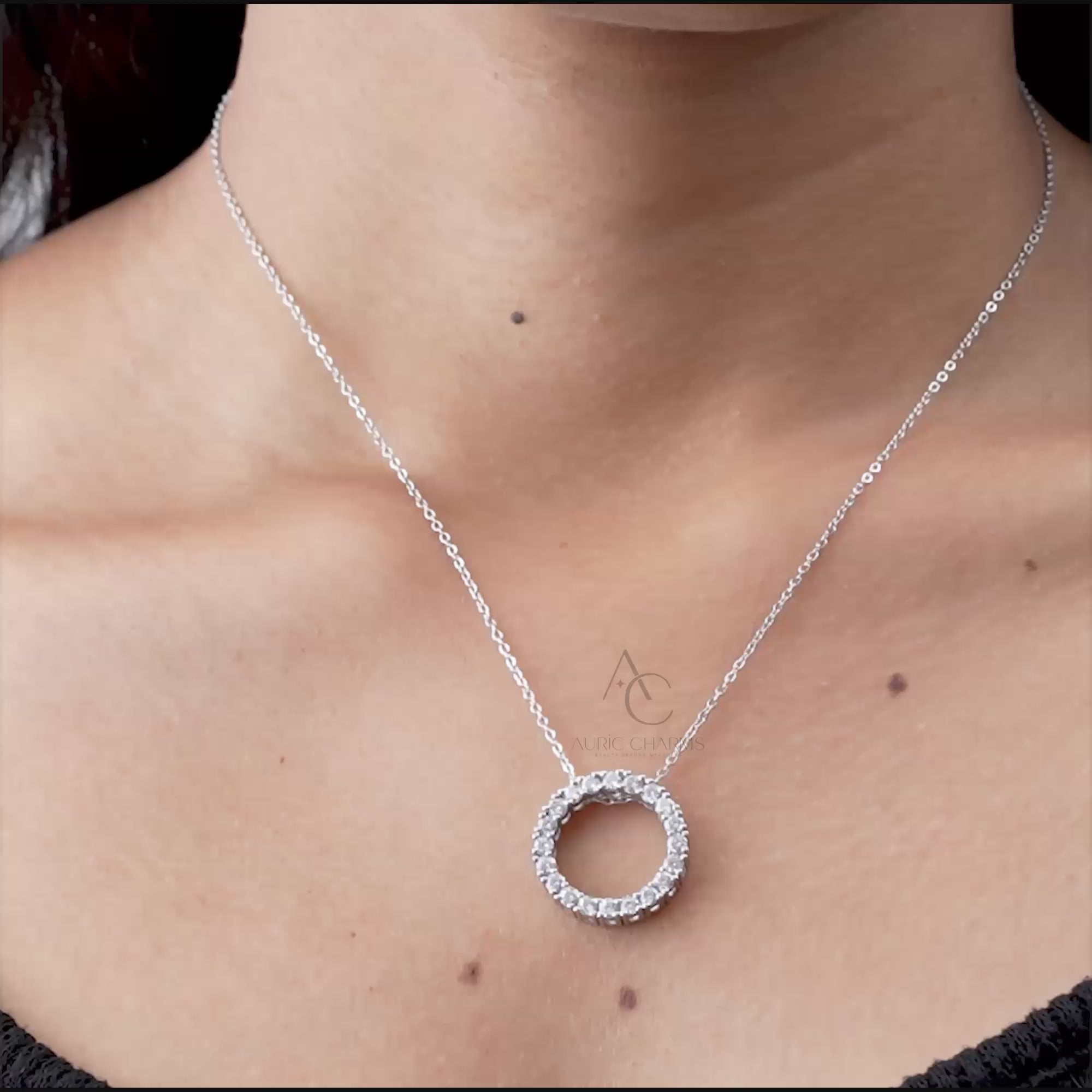 Winslet Eternal Circle Diamond Pendant Necklace