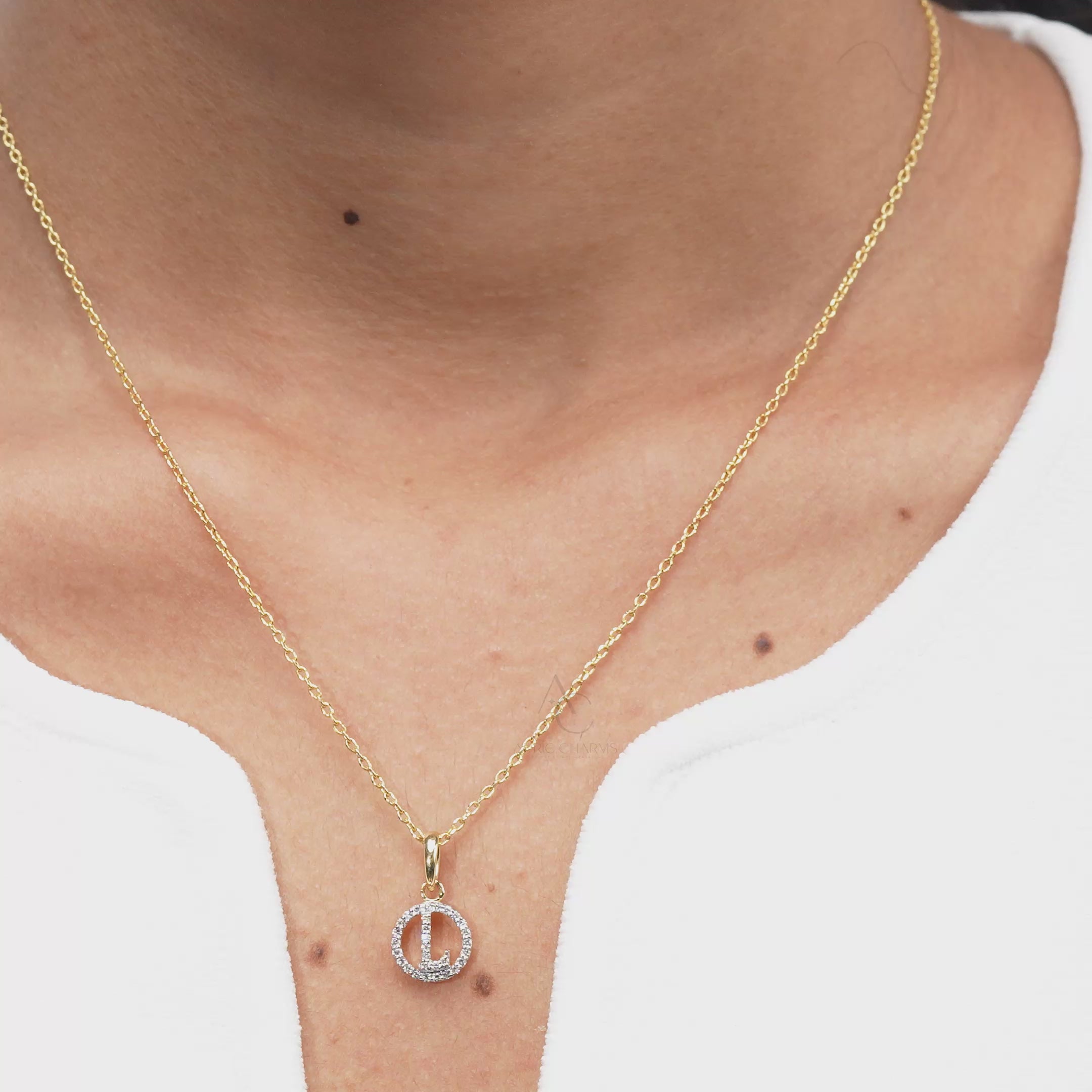 Custom Letter Diamond Pendant
