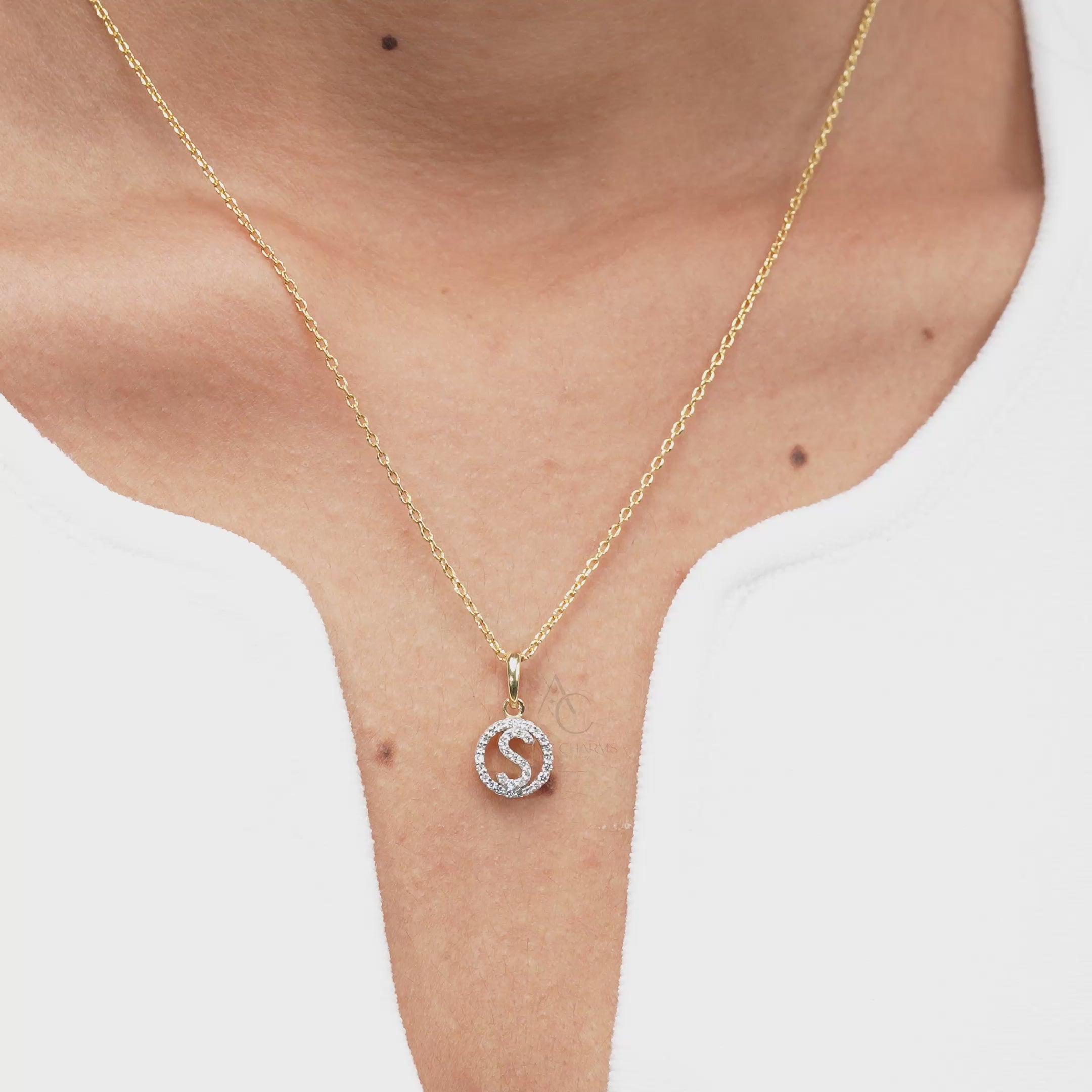Custom Letter Diamond Pendant