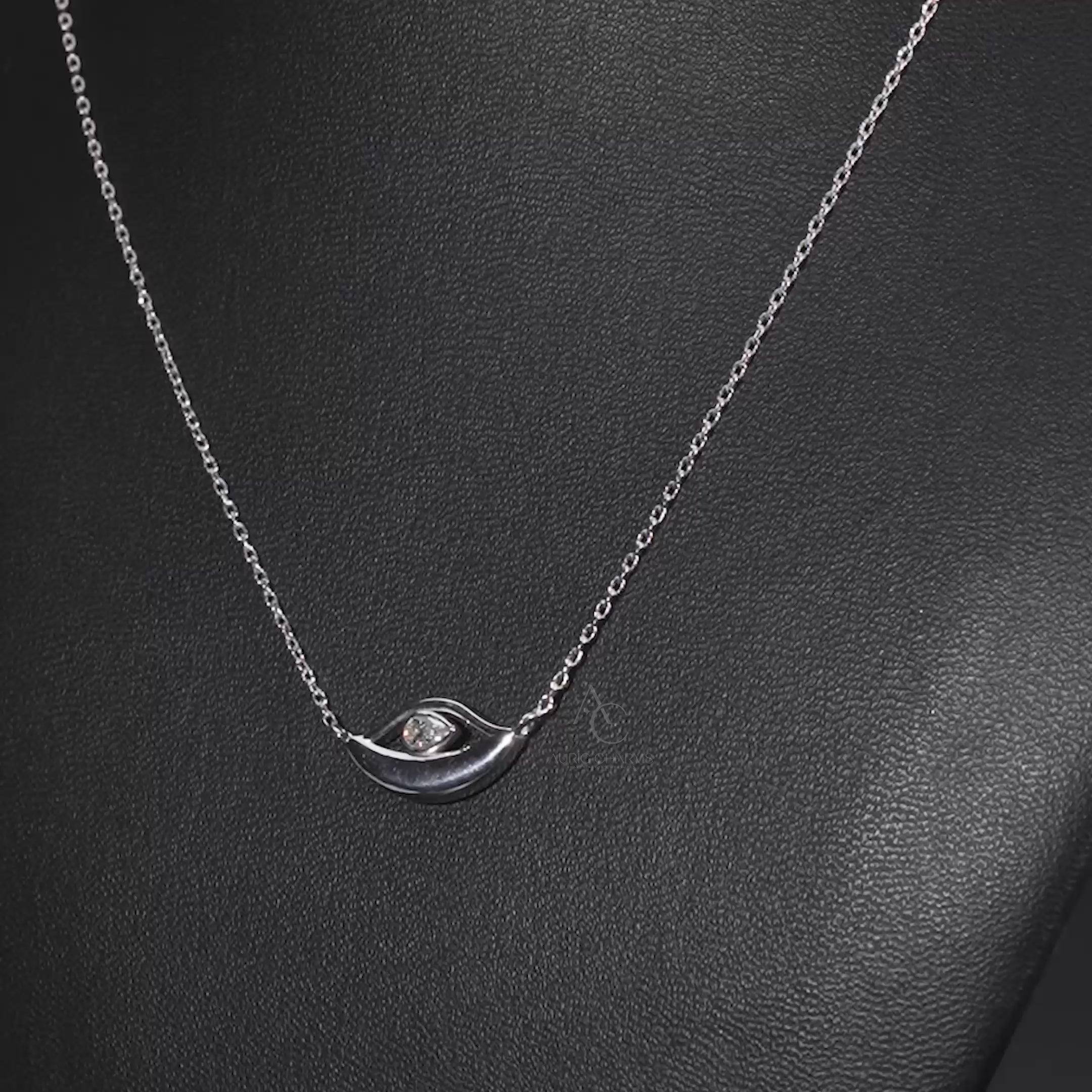 Pear Bezel Eye Diamond Pendant